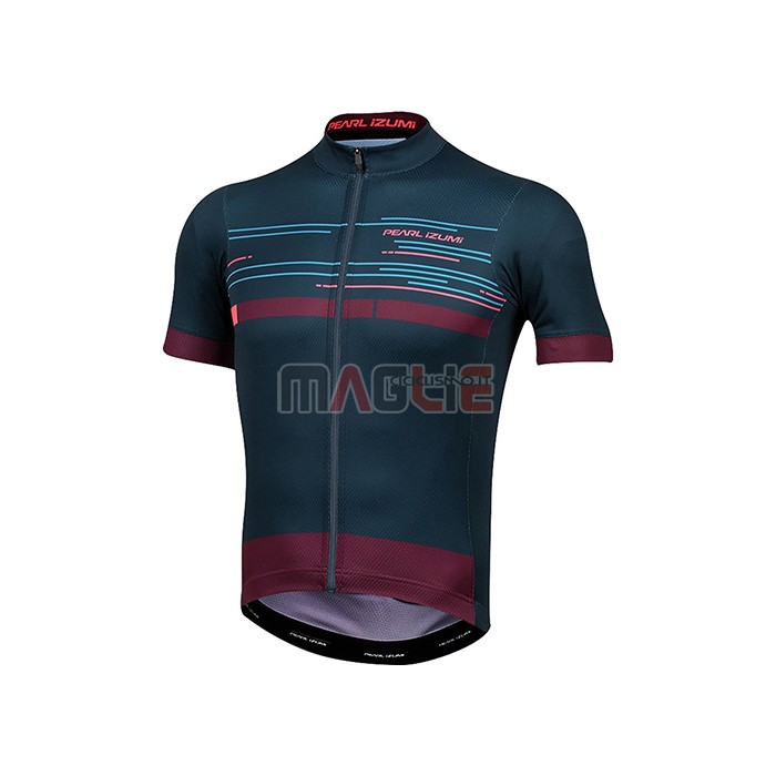 Maglia Pearl Izumi Manica Corta 2021 Spento Blu Scuro Rosso